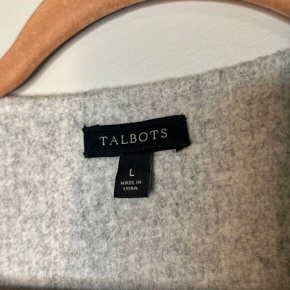 Talbots Capsule Color Block Minimalist Thick Wool Lagenlook Open Long Vest L - Picture 2 of 4